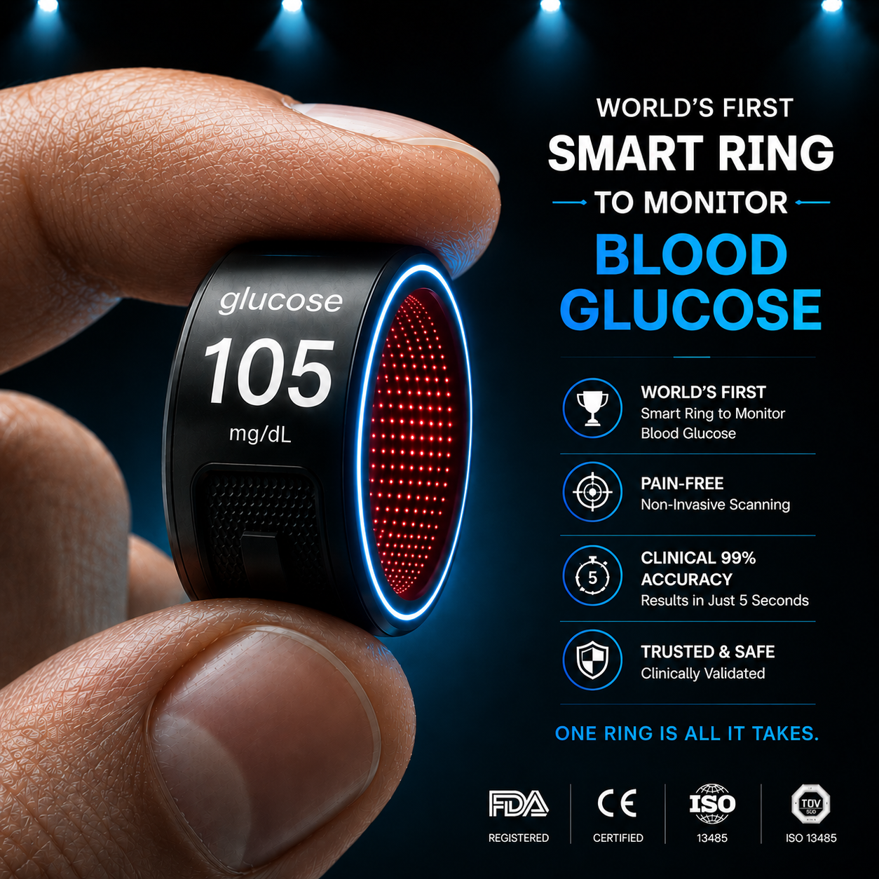 🎉 83% OFF Launch Offer🔥AuraNova™ G1 Non-Invasive Smart Ring（Mayo Clinic Recommended）