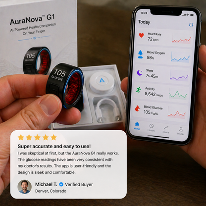 🎉 83% OFF Launch Offer🔥AuraNova™ G1 Non-Invasive Smart Ring（Mayo Clinic Recommended）